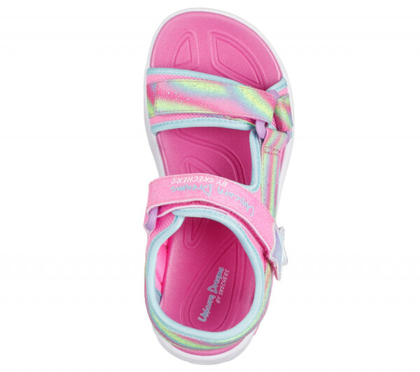 Sandale copii fete cu LED din material sintetic Skechers, Roz – 303107-PKMT