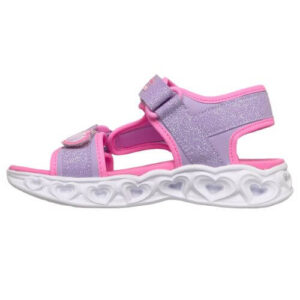 Sandale copii fete cu LED din material sintetic Skechers, Mov – 303114-LVPK