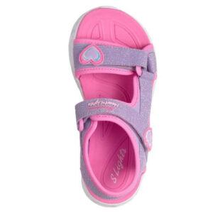 Sandale copii fete cu LED din material sintetic Skechers, Mov – 303114-LVPK