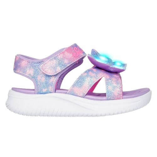 Sandale copii fete cu LED din textil Skechers, Lavanda – 303109-LVMT Sandale copii fete cu LED din textil Skechers, Lavanda – 303109-LVMT