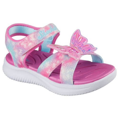 Sandale copii fete cu LED din textil Skechers, Roz – 303109-PKMT Sandale copii fete cu LED din textil Skechers, Roz – 303109-PKMT