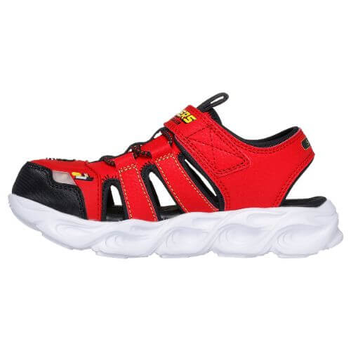 Sandale copii baieti cu LED din textil Skechers, Rosu – 400613