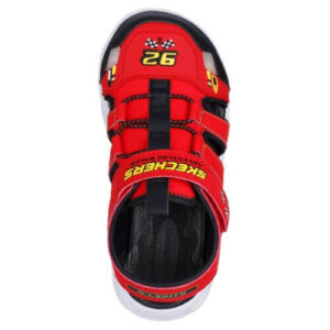 Sandale copii baieti cu LED din textil Skechers, Rosu – 400613