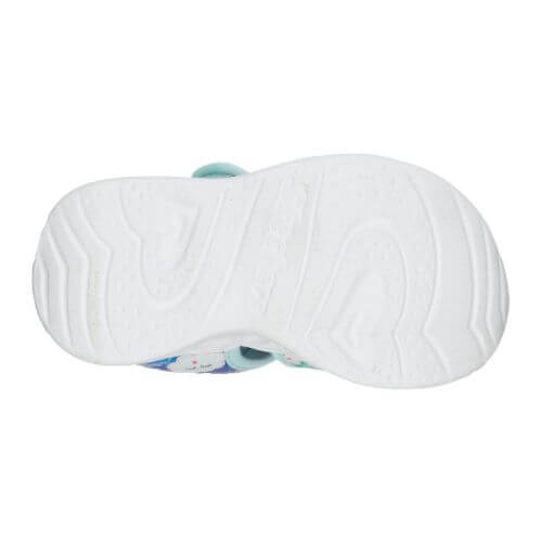 Sandale copii fete cu LED din textil Skechers, Albastru -302977 TQMT