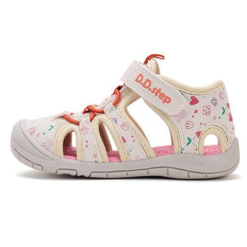 Sandale copii fete din canvas DD Step, Crem – G065-51957D Sandale copii fete din canvas DD Step, Crem – G065-51957D