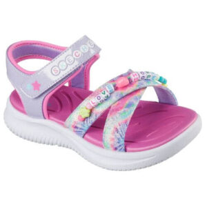 Sandale copii fete din material sintetic Skechers, Lavanda – 303045-LVMT