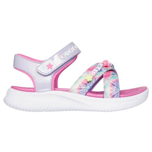 Sandale copii fete din material sintetic Skechers, Lavanda – 303045-LVMT