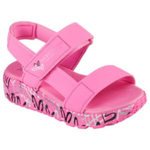 Sandale copii fete din material sintetic Skechers, Roz – 314094-HPMT