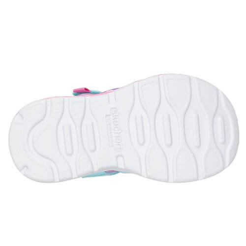 Sandale copii fete din material sintetic Skechers, Albastru – 303162-TQLV