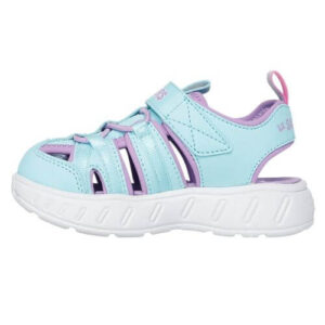 Sandale copii fete din material sintetic Skechers, Albastru – 303162-TQLV