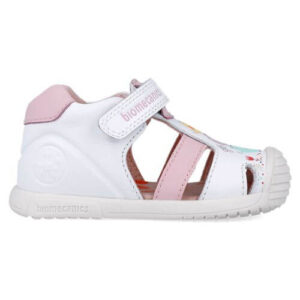 Sandale copii fete din piele Biomecanics, Alb – 252106-B050