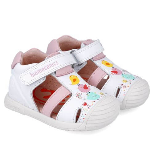 Sandale copii fete din piele Biomecanics, Alb – 252106-B050 Sandale copii fete din piele Biomecanics, Alb – 252106-B050