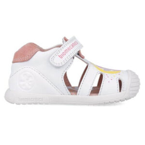 Sandale copii fete din piele Biomecanics, Alb – 252111-A050