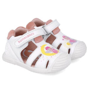 Sandale copii fete din piele Biomecanics, Alb – 252111-A050