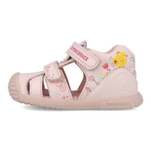 Sandale copii fete din piele Biomecanics, Roz – 252107-A779