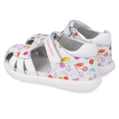Sandale copii fete din piele Biomecanics, Alb – 262202-A050