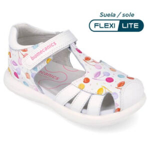 Sandale copii fete din piele Biomecanics, Alb – 262202-A050