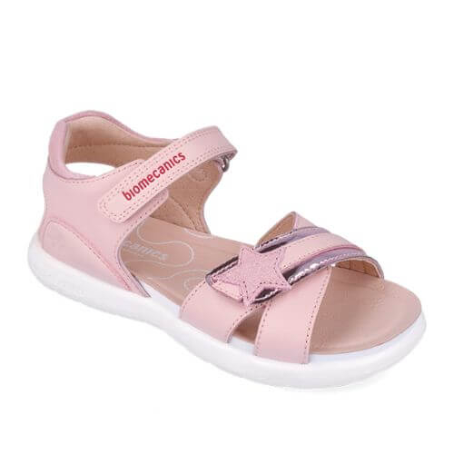 Sandale copii fete din piele Biomecanics, Roz – 252244-A032