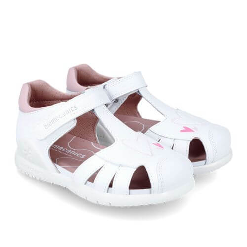 Sandale copii fete din piele Biomecanics, Alb – 242230-B050 Sandale copii fete din piele Biomecanics, Alb – 242230-B050