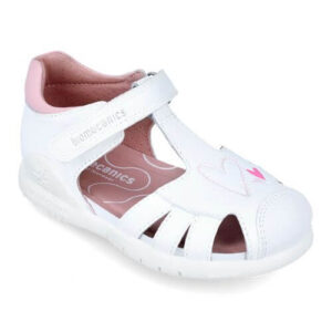 Sandale copii fete din piele Biomecanics, Alb – 242230-B050