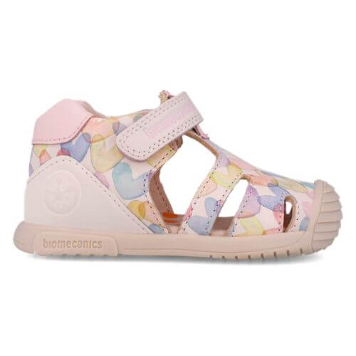 Sandale copii fete din piele Biomecanics, Roz – 252110-A779