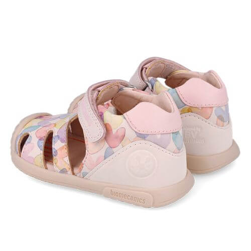 Sandale copii fete din piele Biomecanics, Roz – 252110-A779