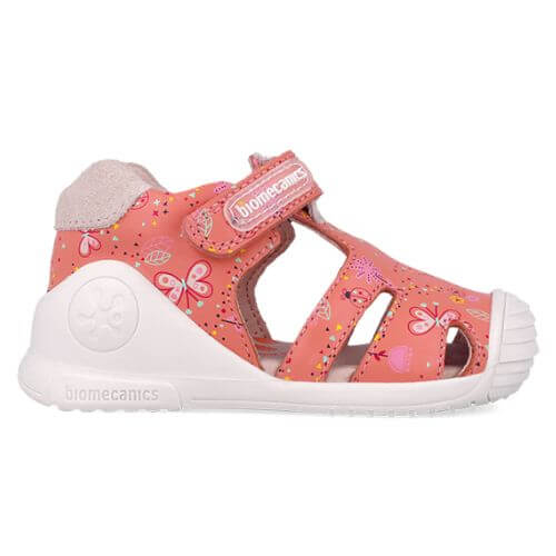 Sandale copii fete din piele Biomecanics, Rosu – 252101-A833