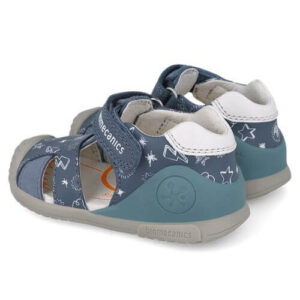Sandale copii baieti din piele Biomecanics, Albastru – 252116-A556