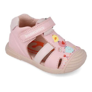 Sandale copii fete din piele Biomecanics, Roz – 252106-A032