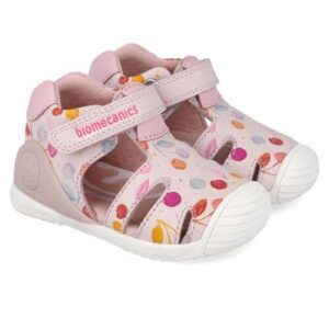 Sandale copii fete din piele Biomecanics, Roz – 262104-A779