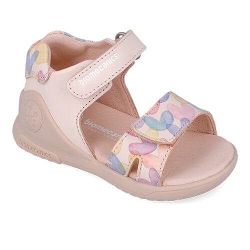 Sandale copii fete din piele Biomecanics, Roz – 252141-A779