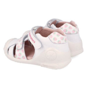 Sandale copii fete din piele Biomecanics, Alb – 262107-B050