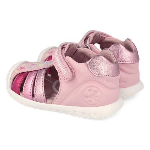 Sandale copii fete din piele Biomecanics, Roz – 262109-A032