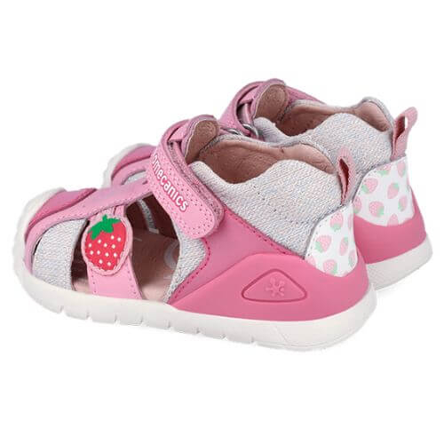 Sandale copii fete din piele Biomecanics, Roz – 262110-A711