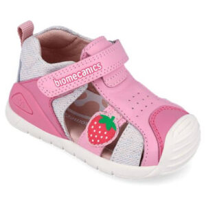 Sandale copii fete din piele Biomecanics, Roz – 262110-A711