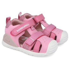 Sandale copii fete din piele Biomecanics, Roz – 262111-A711