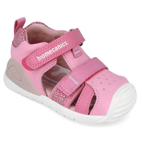 Sandale copii fete din piele Biomecanics, Roz – 262111-A711