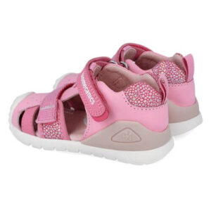 Sandale copii fete din piele Biomecanics, Roz – 262111-A711