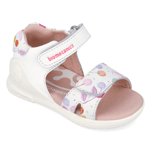 Sandale copii fete din piele Biomecanics, Alb – 262141-A050