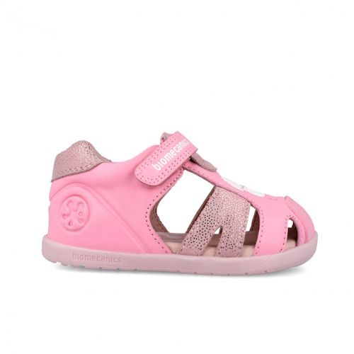 Sandale copii fete din piele Biomecanics, Roz – 262160-A711