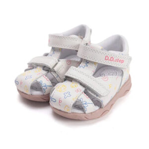 Sandale copii fete din piele DD Step, Alb – G064-61994