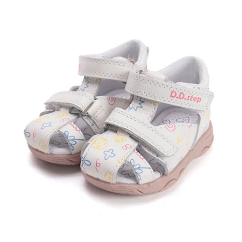 Sandale copii fete din piele DD Step, Alb – G064-61994 Sandale copii fete din piele DD Step, Alb – G064-61994