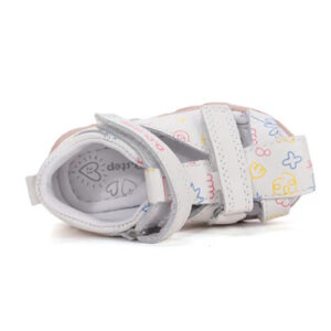 Sandale copii fete din piele DD Step, Alb – G064-61994