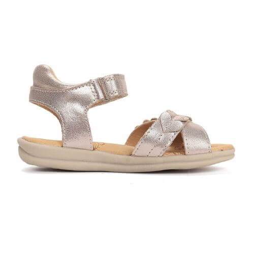 Sandale copii fete din piele DD Step, Auriu – G072-61153A