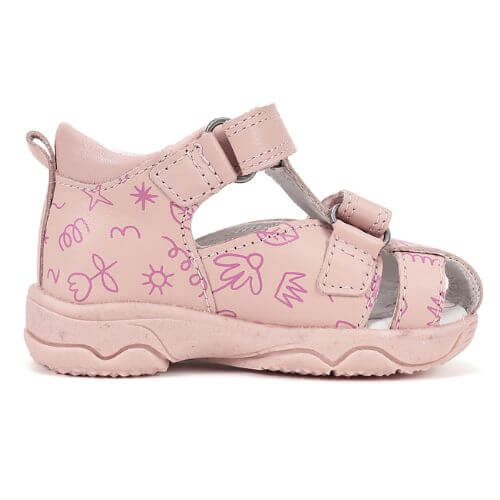 Sandale copii fete din piele DD Step, Roz – G064-61994A