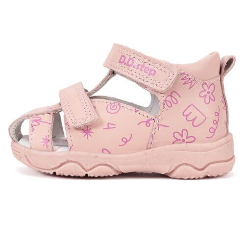 Sandale copii fete din piele DD Step, Roz – G064-61994A Sandale copii fete din piele DD Step, Roz – G064-61994A
