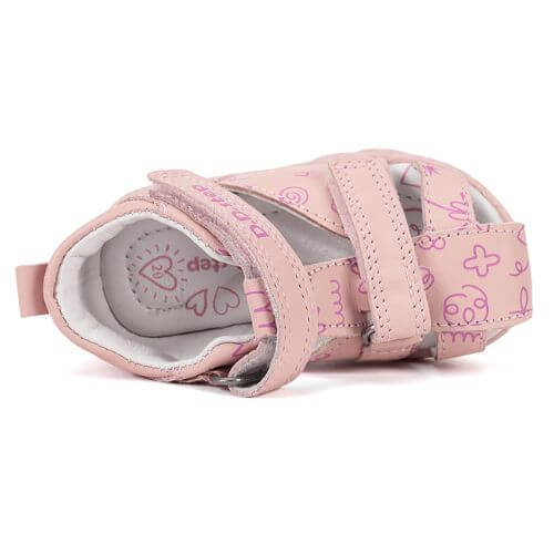 Sandale copii fete din piele DD Step, Roz – G064-61994A