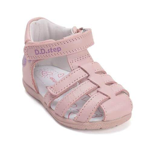 Sandale copii fete din piele DD Step, Roz – G111-61400A