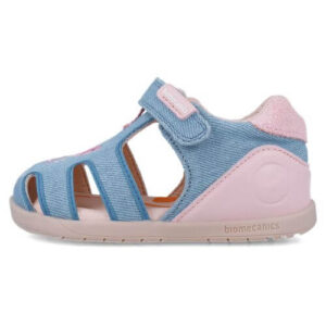 Sandale copii fete calapod lat din textil Biomecanics, Albastru – 252191-A371