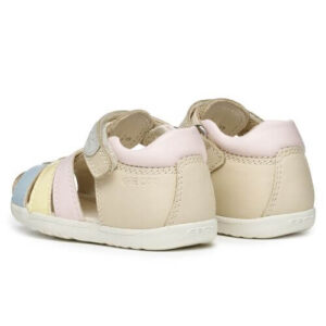 Sandale copii Machia fete din piele naturala Geox, Crem – B254WB_08502_C1M2M